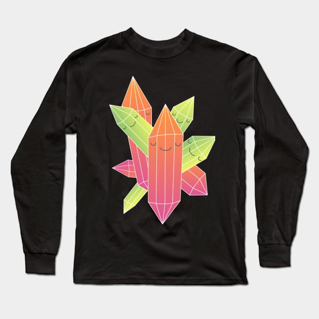 Happy Crystals Long Sleeve T-Shirt by Dusty Daze
